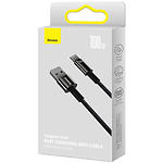 Фото Кабель Baseus CAWJ000001 Tungsten Gold, USB-A/Type-C, 1м, 100W, Black #1