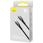 Изображение Кабель Baseus CADH000701 Glimmer Fast Charg Data Cable Type-C/Type-C, 1м, Black,100W #1 Фото Кабель Baseus CADH000701 Glimmer Fast Charg Data Cable Type-C/Type-C, 1м, Black,100W #1