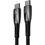 Изображение Кабель Baseus CADH000701 Glimmer Fast Charg Data Cable Type-C/Type-C, 1м, Black,100W #3 Фото Кабель Baseus CADH000701 Glimmer Fast Charg Data Cable Type-C/Type-C, 1м, Black,100W #3