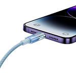 Изображение Кабель Baseus CATS010003 Explorer Temperature Control Fast Charging USB-A/Lightning 1м, 2.4A, Blue #6 Фото Кабель Baseus CATS010003 Explorer Temperature Control Fast Charging USB-A/Lightning 1м, 2.4A, Blue #6