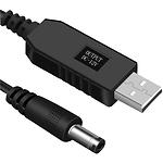 Переходник Pashkadal USB 5В 2А -> 12В 0.8-1А для питания маршрутизаторов и устройств, вилка 2.1x5.5мм,1м - фото