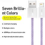 Изображение Кабель Baseus CALD000505 Dynamic Series Fast Charging Data Cable USB/Lightning 2м, Purple, 2.4A #2 Фото Кабель Baseus CALD000505 Dynamic Series Fast Charging Data Cable USB/Lightning 2м, Purple, 2.4A #2