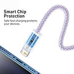 Изображение Кабель Baseus CALD000505 Dynamic Series Fast Charging Data Cable USB/Lightning 2м, Purple, 2.4A #5 Фото Кабель Baseus CALD000505 Dynamic Series Fast Charging Data Cable USB/Lightning 2м, Purple, 2.4A #5