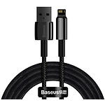 Изображение Кабель Baseus CALWJ-A01 Tungsten Gold, USB/Lightning, 2м, 2.4A, Black Фото Кабель Baseus CALWJ-A01 Tungsten Gold, USB/Lightning, 2м, 2.4A, Black