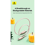 Изображение Кабель Baseus P10360200421-01 Habitat Fast-Charging Data Cable USB-A/Lightning, 2.4А, 2м, Pink #4 Фото Кабель Baseus P10360200421-01 Habitat Fast-Charging Data Cable USB-A/Lightning, 2.4А, 2м, Pink #4