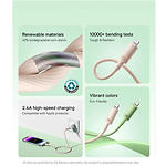 Изображение Кабель Baseus P10360200421-01 Habitat Fast-Charging Data Cable USB-A/Lightning, 2.4А, 2м, Pink #5 Фото Кабель Baseus P10360200421-01 Habitat Fast-Charging Data Cable USB-A/Lightning, 2.4А, 2м, Pink #5