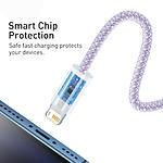 Изображение Кабель Baseus CALD040005 Dynamic Series Fast Charging Data Cable USB/Lightning 1м, Purple, 2.4A #3 Фото Кабель Baseus CALD040005 Dynamic Series Fast Charging Data Cable USB/Lightning 1м, Purple, 2.4A #3