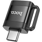 Переходник HOCO UA31C Black (6942007628129) Type-C/USB-A female OTG - фото