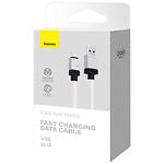 Изображение Кабель Baseus CAKW000502 CoolPlay Series Fast Charging USB-A/Lightning, 2м White, 2.4A #1 Фото Кабель Baseus CAKW000502 CoolPlay Series Fast Charging USB-A/Lightning, 2м White, 2.4A #1