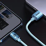 Изображение Кабель Baseus CAJY001103 Crystal Shine Fast Charging Data Cable USB/Lightning, 1.2м, Blue, 2.4A #6 Фото Кабель Baseus CAJY001103 Crystal Shine Fast Charging Data Cable USB/Lightning, 1.2м, Blue, 2.4A #6