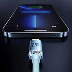 Изображение Кабель Baseus CAJY001103 Crystal Shine Fast Charging Data Cable USB/Lightning, 1.2м, Blue, 2.4A #7 Фото Кабель Baseus CAJY001103 Crystal Shine Fast Charging Data Cable USB/Lightning, 1.2м, Blue, 2.4A #7