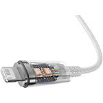 Изображение Кабель Baseus CATS010002 Explorer Temperature Control Fast Charging USB-A/Lightning 1м, 2.4A, White #4 Фото Кабель Baseus CATS010002 Explorer Temperature Control Fast Charging USB-A/Lightning 1м, 2.4A, White #4