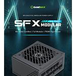 Изображение Блок питания GAMEMAX GS-750G Black, SFX 750W, 120мм. вент, 80+Gold, fully modular #8 Фото Блок питания GAMEMAX GS-750G Black, SFX 750W, 120мм. вент, 80+Gold, fully modular #8