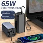 Фото Внешний аккумулятор Power Bank ATRIA WPD-65, 20000mAh, 65W PD2.0, 2*USB-A + 2*USB-C laptop, Black #4