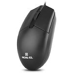 Фото Мышка REAL-EL RM-210 Black (EL123200036), USB, 3 key, 1 Wheel, 1000dpi, Silent click #3