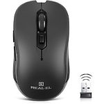 Изображение Мышка REAL-EL RM-331W Wireless Black (EL123200044) USB, 5 key, 1 Wheel, 1600dpi, Silent click #7 Фото Мышка REAL-EL RM-331W Wireless Black (EL123200044) USB, 5 key, 1 Wheel, 1600dpi, Silent click #7