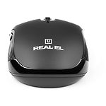 Изображение Мышка REAL-EL RM-331W Wireless Black (EL123200044) USB, 5 key, 1 Wheel, 1600dpi, Silent click #3 Фото Мышка REAL-EL RM-331W Wireless Black (EL123200044) USB, 5 key, 1 Wheel, 1600dpi, Silent click #3