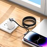 Фото Кабель BOROFONE BU50 Black (6941991111136) Type-C/Lightnin, 90°, 1м, 27W, nylon, alum connectors #4