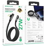 Фото Кабель BOROFONE BU50 Black (6941991111136) Type-C/Lightnin, 90°, 1м, 27W, nylon, alum connectors #5