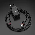 Фото Сетевое ЗУ BOROFONE BA20A Black (BA20ALB) 1*USB-A, 2.1A + Cable Lightning #4