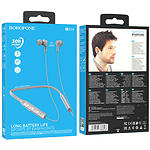 Фото BOROFONE BE59 Rhythm Gray Neckband (BE59G) Bluetooth гарнитура #4