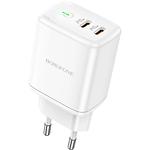 Изображение Сетевое ЗУ BOROFONE BN9 White (6974443388169) 2*USB-C, QC3.0, PD 35W Фото Сетевое ЗУ BOROFONE BN9 White (6974443388169) 2*USB-C, QC3.0, PD 35W