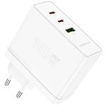 Сетевое ЗУ BOROFONE BN11 White (6941991103773) 1*USB-A + 2*USB-C, QC3.0, PD 100W - фото