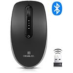 Изображение Мышка REAL-EL RM-455W Wireless/BT Black-grey (EL123200047) Type-C, аккумулятор Фото Мышка REAL-EL RM-455W Wireless/BT Black-grey (EL123200047) Type-C, аккумулятор