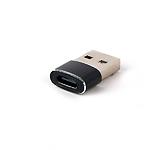 Переходник Cablexpert (A-USB2-AMCF-02) чёрный USB-A 2.0 male на Type-C female - фото