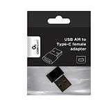 Фото Переходник Cablexpert (A-USB2-AMCF-02) чёрный USB-A 2.0 male на Type-C female #3