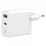 Изображение Сетевое ЗУ Gembird TA-UC-PDQC30L-W-01 USB-A+Type-C, QC3.0, PD30W Фото Сетевое ЗУ Gembird TA-UC-PDQC30L-W-01 USB-A+Type-C, QC3.0, PD30W
