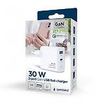 Изображение Сетевое ЗУ Gembird TA-UC-PDQC30L-W-01 USB-A+Type-C, QC3.0, PD30W #4 Фото Сетевое ЗУ Gembird TA-UC-PDQC30L-W-01 USB-A+Type-C, QC3.0, PD30W #4