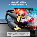 Изображение Кабель Vention (HAKBG) Black, DisplayPort / DisplayPort, 1.5м, 4K HD #1 Фото Кабель Vention (HAKBG) Black, DisplayPort / DisplayPort, 1.5м, 4K HD #1