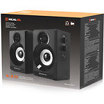 Фото Акустическая система REAL-EL S-217 black (EL121200013) 2x6W, питание ~230В, деревянный корпус #1