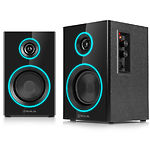 Изображение Акустическая система REAL-EL S-410 Black (EL121200016) 2x6W, деревянный корпус, BT, RGB #7 Фото Акустическая система REAL-EL S-410 Black (EL121200016) 2x6W, деревянный корпус, BT, RGB #7