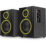 Изображение Акустическая система REAL-EL S-410 Black (EL121200016) 2x6W, деревянный корпус, BT, RGB #4 Фото Акустическая система REAL-EL S-410 Black (EL121200016) 2x6W, деревянный корпус, BT, RGB #4