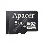 Изображение microSD HC 8Gb Apacer Class4 ( без переходника, AP8GMCSH4-RA) Фото microSD HC 8Gb Apacer Class4 ( без переходника, AP8GMCSH4-RA)