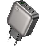 Изображение Сетевое ЗУ BOROFONE BAS57A Black (6941991116285) USB-A + 3*USB-C, QC3.0, PD 67W #1 Фото Сетевое ЗУ BOROFONE BAS57A Black (6941991116285) USB-A + 3*USB-C, QC3.0, PD 67W #1