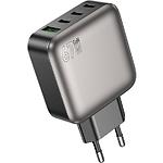 Изображение Сетевое ЗУ BOROFONE BAS57A Black (6941991116285) USB-A + 3*USB-C, QC3.0, PD 67W #2 Фото Сетевое ЗУ BOROFONE BAS57A Black (6941991116285) USB-A + 3*USB-C, QC3.0, PD 67W #2