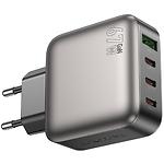 Изображение Сетевое ЗУ BOROFONE BAS57A Black (6941991116285) USB-A + 3*USB-C, QC3.0, PD 67W #3 Фото Сетевое ЗУ BOROFONE BAS57A Black (6941991116285) USB-A + 3*USB-C, QC3.0, PD 67W #3