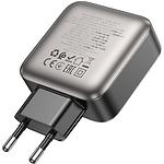 Изображение Сетевое ЗУ BOROFONE BAS57A Black (6941991116285) USB-A + 3*USB-C, QC3.0, PD 67W #5 Фото Сетевое ЗУ BOROFONE BAS57A Black (6941991116285) USB-A + 3*USB-C, QC3.0, PD 67W #5