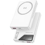 Внешний аккумулятор Power Bank BOROFONE BJ49 Astute White 10000mAh, magnetic power,22.5W,PD20W,QC3.0 - фото