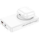 Фото Внешний аккумулятор Power Bank BOROFONE BJ49 Astute White 10000mAh, magnetic power,22.5W,PD20W,QC3.0 #1