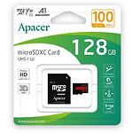 Фото microSD XC 128 GB APACER Class 10 UHS-I (AP128GMCSX10UB-R) с SD переходником #1