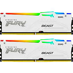 Изображение DDR-5 2шт x 16GB 6000МГц Kingston FURY Beast RGB White (KF560C36BWE2AK2-32) AMD EXPO #1 Фото DDR-5 2шт x 16GB 6000МГц Kingston FURY Beast RGB White (KF560C36BWE2AK2-32) AMD EXPO #1