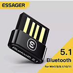 Фото Bluetooth Adapter ESSAGER Mini Black (EBT50-MN01) Bluetooth 5.0 #6