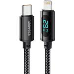 Кабель ESSAGER Enjoy LED Digital Display Black (EXCTL-XY01-P) Type-C/Lightning, 1м, 29W - фото