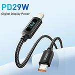 Изображение Кабель ESSAGER Enjoy LED Digital Display Black (EXCTL-XY01-P) Type-C/Lightning, 1м, 29W #1 Фото Кабель ESSAGER Enjoy LED Digital Display Black (EXCTL-XY01-P) Type-C/Lightning, 1м, 29W #1