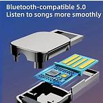 Фото Bluetooth AUX Adapter ESSAGER EBTEB01-JS0A, USB питание, кабель с 3.5мм jack, для автомобиля/колонок #1