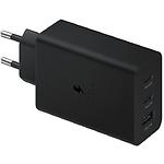 Сетевое ЗУ Samsung Power Adapter Trio EP-T6530NBEGEU Black, 2*USB-C + USB-A, 65W, QC3.0, PD3.0 - фото